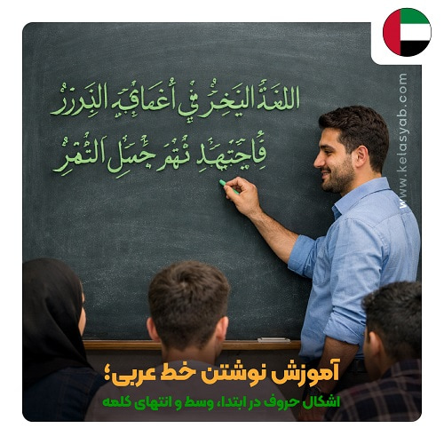 آموزش نوشتن خط عربی؛ اشکال حروف در ابتدا، وسط و انتهای کلمه